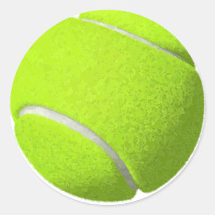 Klassieke Tennis Ball Ronde Sticker