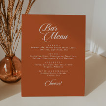 Klassieke Terracotta Calligrafie Trouwbar