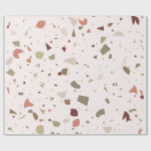 Klassieke terrazzo marmeren vloerpatroon achtergro cadeaupapier (Vlak)
