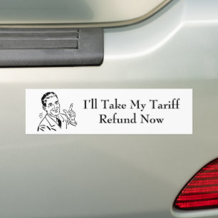 Klassieke terugbetaling teruggave cheque bumpersticker