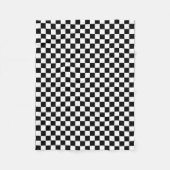 Klassieke test: ik bleed Racing Check Black White Fleece Deken (Voorkant)
