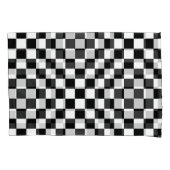 Klassieke test: ik bleed Racing Check Black White Kussensloop (Voorkant)