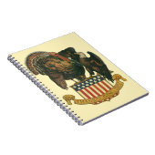 Klassieke Thanksgiving-kalkoen, adelaar, Amerikaan Notitieboek (Rechterzijde)