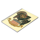 Klassieke Thanksgiving-kalkoen, adelaar, Amerikaan Notitieboek (Linkerzijde)