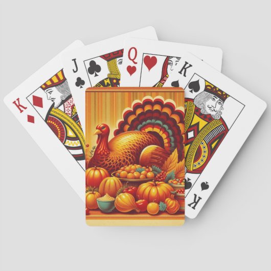 klassieke/ Thanksgiving Turkije Pokerkaarten (Achterkant)