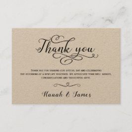 KLASSIEKE THANSCAART - KRAFT PAPIER KAART