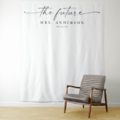 Klassieke The Future Mrs Bruidsfeest Backdrop Wandkleed (In situ)