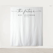 Klassieke The Future Mrs Bruidsfeest Backdrop Wandkleed (Voorkant)