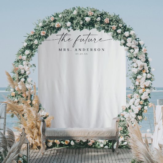 Klassieke The Future Mrs Bruidsfeest Backdrop Wandkleed