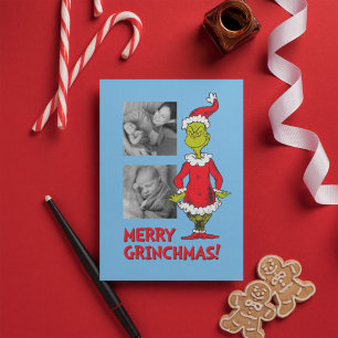 Klassieke The Grinch Kerstman Feestdagenkaart