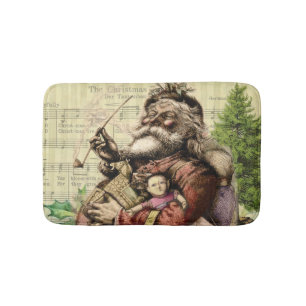 Klassieke Thomas Nast-illustratie van kerstman  Badmat