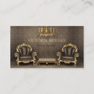 Klassieke thuisbasis voor interieurontwerper voor  visitekaartje