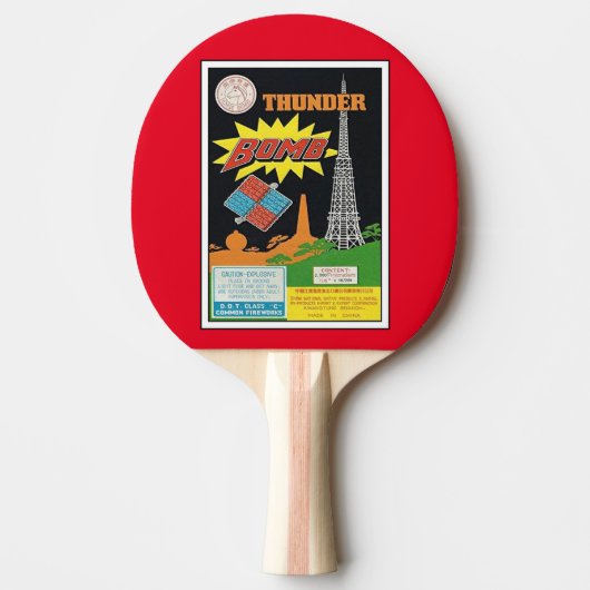 Klassieke Thunder Power Tafeltennisbatje (Voorkant)