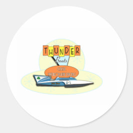 Klassieke Thunderboats Ronde Sticker