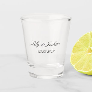 Klassieke tijdloze bruiloft shot glas