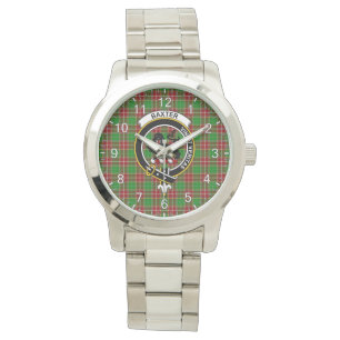 Klassieke tijdloze cannen Baxter Modern Tartan Bad Horloge