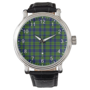 Klassieke Tijdloze Clan Dixon Tartan Plaid Cadeau Horloge
