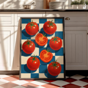Klassieke Tomatenkeuken Retro Muurkunst Afdruk Poster