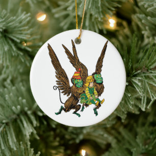 Klassieke tovenaar van Oz, Dorothy, boze vliegende Keramisch Ornament