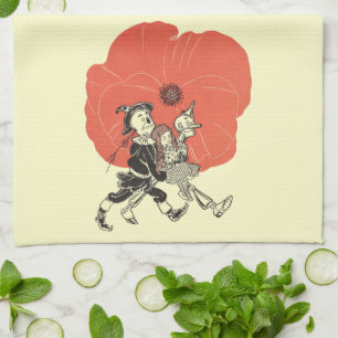 Klassieke tovenaar van Oz, Dorothy met klaprozen Theedoek