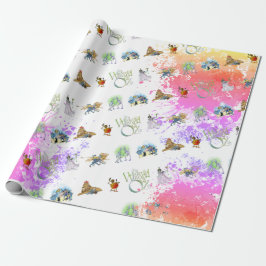Klassieke Tovenaar van Oz Kerst Splat Wrap Paper Cadeaupapier