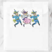 Klassieke tovenaar van Oz, Schattige dansende Munc Rechthoekige Sticker (Tas)