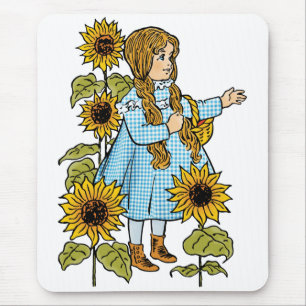 Klassieke tovenaar van Oz-sprookje Dorothy-zonnebl Muismat