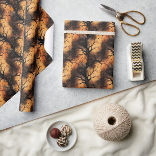 klassieke traditie Halloween spookbos Cadeaupapier