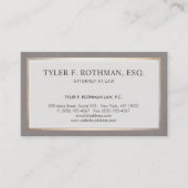 Klassieke traditionele advocaat visitekaartje (Voorkant)