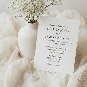 Klassieke Traditionele Typografie Witte Bruiloft