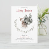 Klassieke traditionele winterkerst kaart (Staand voorkant)