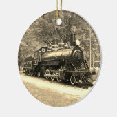 Klassieke trein keramisch ornament (Links)