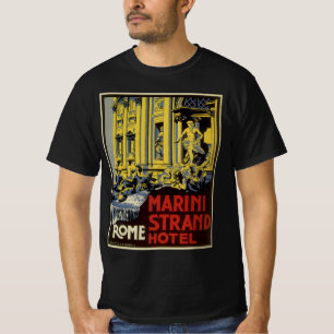Klassieke Trevi-fontein, Marini Strand Hotel, Rome T-shirt