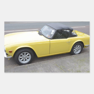 Klassieke Triumph TR6 Sportscar Rechthoekige Sticker