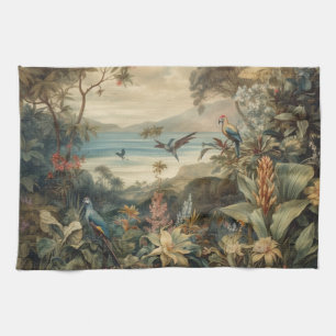 Klassieke Tropische Botanische Kunst Luxe Ontwer Theedoek