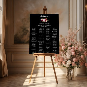 Klassieke Tropische Zwarte Alfabetische Zitting Gr Poster