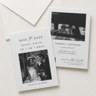 Klassieke Trouw Save the Date Kaart
