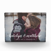 Klassieke Trouwdatum Maatwerk  Fotoblokken (Voorkant)