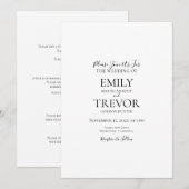 Klassieke trouwuitnodiging (Voorkant / Achterkant)