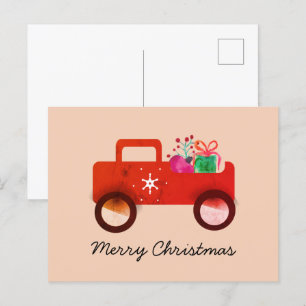 Klassieke Truck Watercolor Sieraden Cadeaus Briefkaart