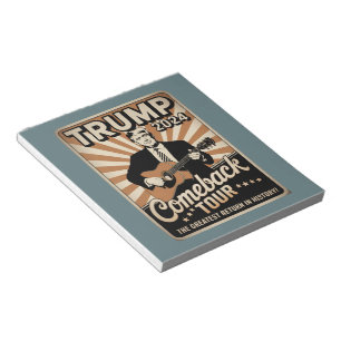 Klassieke TRUMP 2024 Rocks COMEBACK TOUR  Notitieblok