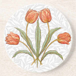 Klassieke Tulp Morris Schilderijencollectie Zandsteen Onderzetter