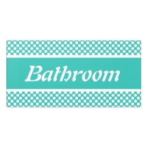 Klassieke turquoise & witte stippenbadkamer