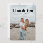 Klassieke Typografie 2 Fotobruiloft Bedankkaart (Voorkant)