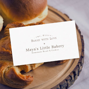 Klassieke typografie bakkerij banketbakkerij chef visitekaartje