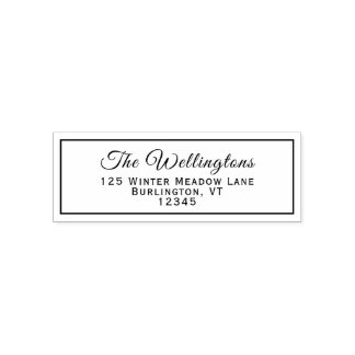 Klassieke typografie Familienaam Retouradres Zelfinktende Stempel