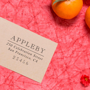 Klassieke typografie   Familienaam & Return-adres Rubberstempel