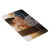 Klassieke Typografie Foto Weddenschap Save the Dat Magneet (Rechterzijde)