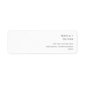 Klassieke typografie Return Address Label