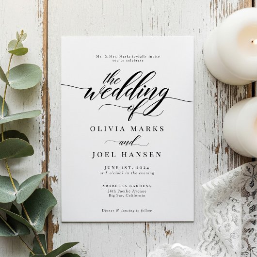 Klassieke uitnodigende uitnodiging voor weddenscha